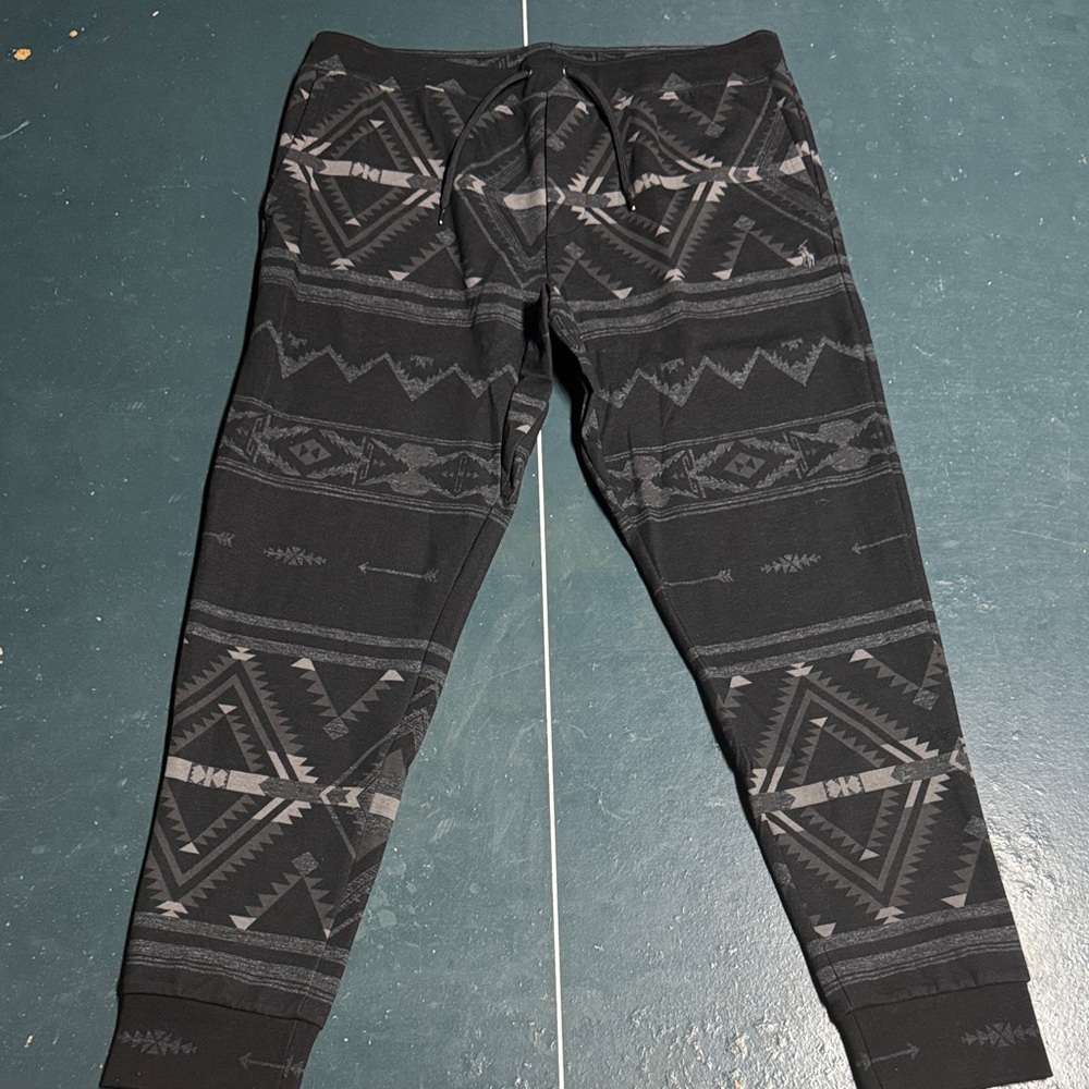 Ralph Lauren Black Geometric Kids Joggers